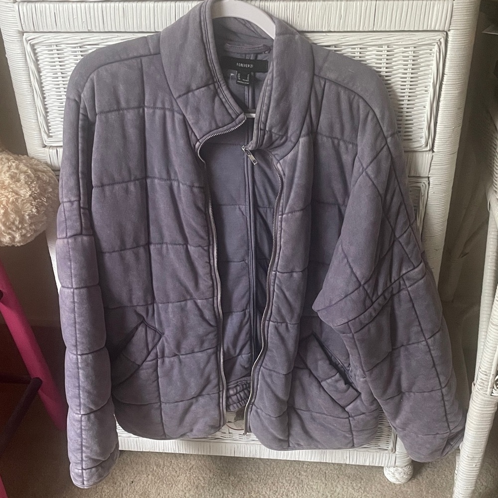Forever 21 purple Quilted Jacket